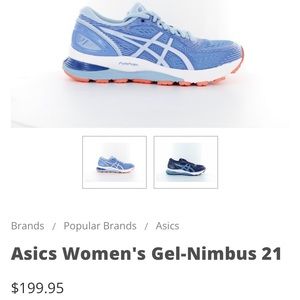Asics Gel- Nimbus 21 running shoes size 8.5 wide